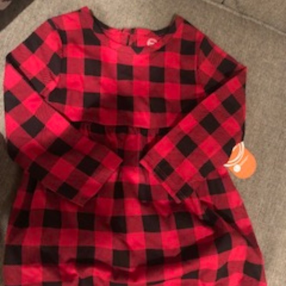 BUFFALO PLAID DRESS WITH MATCHING UNDERPANTS NWT